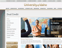Tablet Screenshot of dualcredit.uidaho.edu