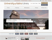 Tablet Screenshot of lib.uidaho.edu